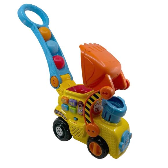 Vtech Push & Pop Bulldozer Push & Pull Toys Vehicle with Handle Baby & Toddler - Picture 9 of 12